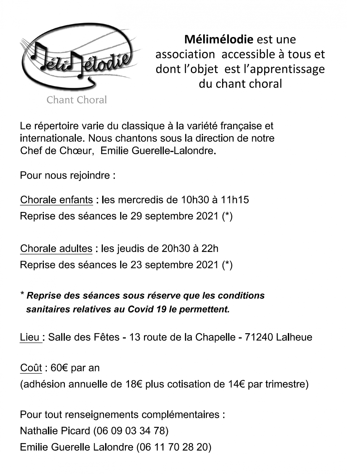 Affiche chorale melimelodie