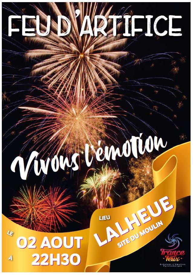 Affiche feu d artifice lalheue 2025