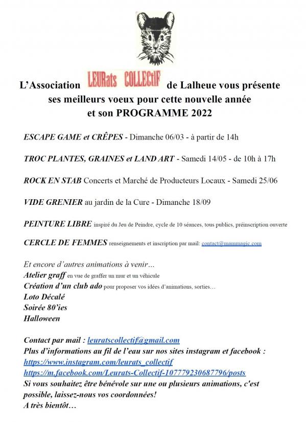 Leurats collectifs animations 2022